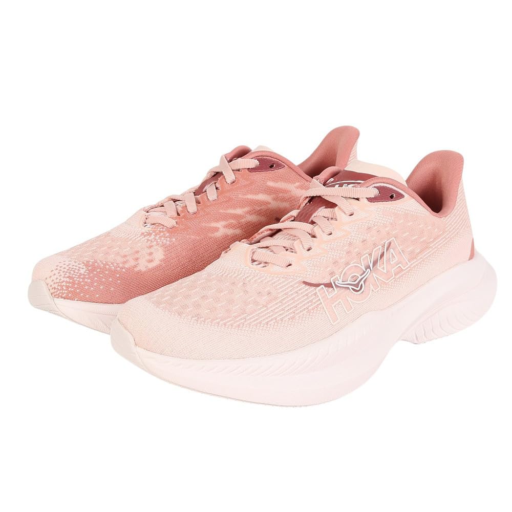 Hoka Women's Mach 6 Sneaker, Rose Latte/Blush, 10.5
