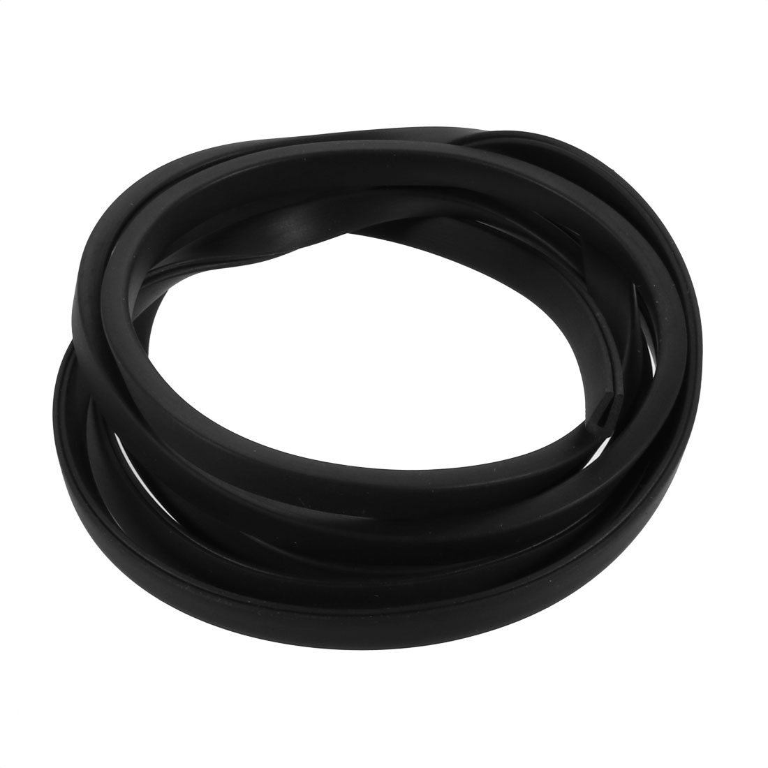 sourcingmap 1M Long 1mm Groove Wide 5mm Height Rubber Hollow Air Sealed Seal Strip Black