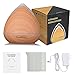 Essential Oil Diffuser, 2018 Newest Version, Ultrasonic 400ml Aroma Diffuser, Adjustable Mist Mode, Waterless Auto Shut-off, 7 Color Changing LED Lights. For Home, Office, Yoga (light wood)