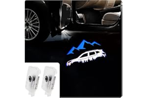 uunonaha High Definition Car Door Logo Lights Car Projection LED Projector Door Shadow Light Puddle Lights for Ascent Forester Outback Accessories (Blue Mountains, Forester/Outback/Ascent)