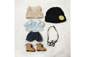 XUANFLYF 20cm Plush Doll Clothes 20cm doll clothes Plush doll 20cm clothes 7.9" / 20cm Doll Clothes Cotton Doll Clothes Dolls Accessories Suit 6pc No Doll