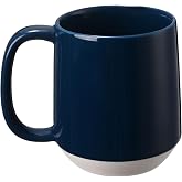 Miicol Ceramic Coffee Mug, 16 oz Large Coffee Cup, Tea Mug with Handle | Flat Bottom Mug for Men, Women, Office, Microwave and Dishwasher Safe, Multi-Color, Deep Ocean Blue