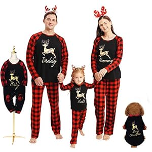 Borlai Pijamas Navidad para Familias Navideños