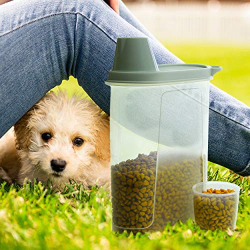 Citylife 2.5 LB Pet Food Container Airtight Small Dog Food Storage Containers Plastic Cat Food