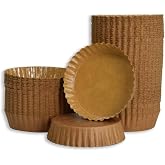 JAK Industrial 85 Count - 8 Ounce Mini Decorative Disposable Tart Pans &ndash; Disposable Paper Baking Molds for Serving and Baking with Nonstick Coating
