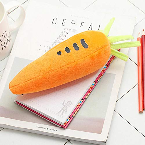 Fgh-de-dibujos-animados-de-zanahoria-estuche-lindo-lpiz-de-peluche-bolsas-de-papelera-de-la-escuela-de-suministros-de-oficina
