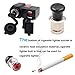 BlueFire Waterproof 5V/2.1A Dual USB Charger Socket Motorcycle Handlebar Clamp Power Adapter Charger USB Charging System with Cigarette Lighter Socket and Voltmeter for Phones/Tablets/GPS