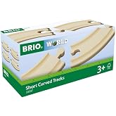 BRIO World 33337 - Premium 4-Piece Short Curved Tracks - Wooden Train Toy Set for Kids &amp; Toddlers | Age 3+ | Versatile &amp; Compatible | FSC-Certified Sustainable Wood | Child ASIN B08J88V5QW