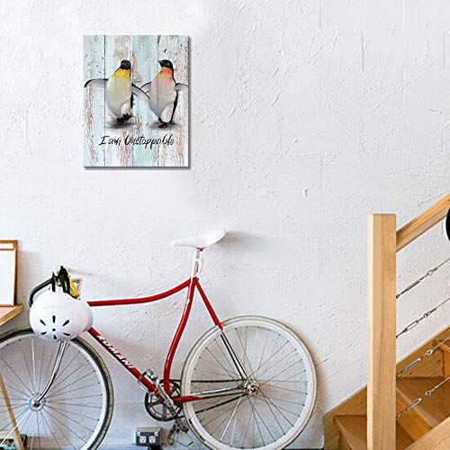 Visual-Art-Decor-Funny-Positvie-Penguins-Painting-Canvas-Prints-Wall-Art-Gallery-Wrapped-Picture-Artwork-for-Modern-Home-Office-Kids-Bedroom-Nursery-Wall-Decor