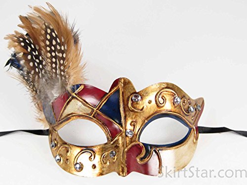 Adult Masquerade Mask with Feathers