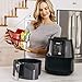 Ninja Air Fryer, 1550-Watt Programmable Base for Air Frying, Roasting, Reheating & Dehydrating with 4-Quart Ceramic Coated Basket (AF101), Black/Gray (Renewed)