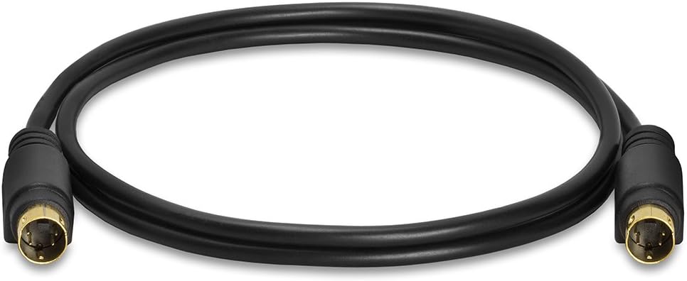 Cmple - S-Video Cable Gold-Plated (SVHS) 4-PIN SVideo Cord - 3 Feet: Electronics