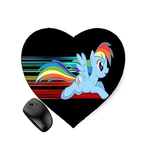 My Little Pony Rainbow Dash (Heart-Shaped) Mouse Pad 8.6"x 7.9"