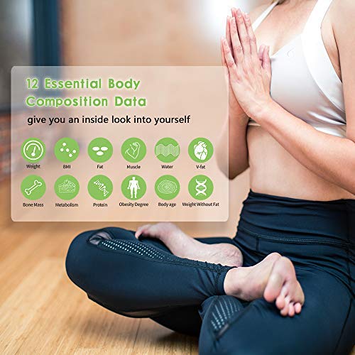 Bucanim Digital Smart Scale Body Fat Analyzer Bluetooth Scale Step-on Digital Weight Bathroom Scale