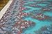 5 Yards African Lace Fabrics Nigerian French Beaded Tulle Fabric (Blue)