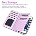 Dailylux Case for iPhone 8, iPhone 7 - [Built-in 9 Card Slots] Premium PU Leather Luxury Bling Flip Wallet Case for Apple iPhone 7/8 4.7 Inch, Glitter Purple