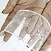 VATIN 2-1/2 inches Wide Snowflake Wired Sheer Glitter Ribbon White Silver Swirl Wired Organza Ribbon Roll