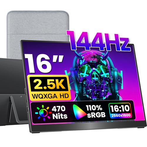 VisionOwl 16 Inch 2.5K QHD 144Hz Portable Monitor
