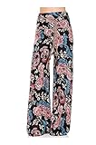 2LUV Women's High Waisted Wide Leg Palazzo Pants W/ Belt