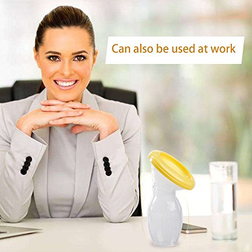 GL 2 in 1 Sucking and Storage Manual Breast Pump Milk Pump Food Grade Silicone Ultra Soft Comfortable Suction BPA Free Portable and Convenient for Breast Feeding - Thumbnail 4