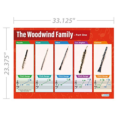 Woodwind Instruments (1) | Music Posters | Gloss Paper measuring 33â€ x 23.5â€ | Music Charts for the Classroom | Education Charts by Daydream Education