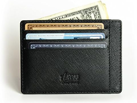 Saffiano leather RFID front pocket wallet from Axess (men's minimalist wallet)