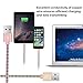 Lightning Cable, 2Pack 5ft/1.5M Nylon Braided Charging Cord，Lightning to USB Cable, Charger Cable for iPhone X/8/8 Plus/7/7 Plus/6/6 Plus/5/5S/5C/SE by BESKIN,(Rose Gold+GOLD)