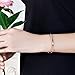 Menton Ezil Vintage Owl Charm Adjustable Bracelet Rose Gold Crystal Bracelets with Lobster Clasp Jewelry (Rainbow Purple)