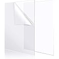 YSTIME 8" x 12" Clear Acrylic Sheet Plexiglass Plastic Sheet for Crafts Transparent Acrylic Board with Protective Paper for Craft, Windows, Frame, DIY Display Projects, Pack of 2