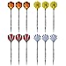 Vopa 17 Grams 12 Pack Soft Tip Dart Set with 4 Styles Dart Flights and 24 Plastic Soft Tip Points for Electronic Dartboard