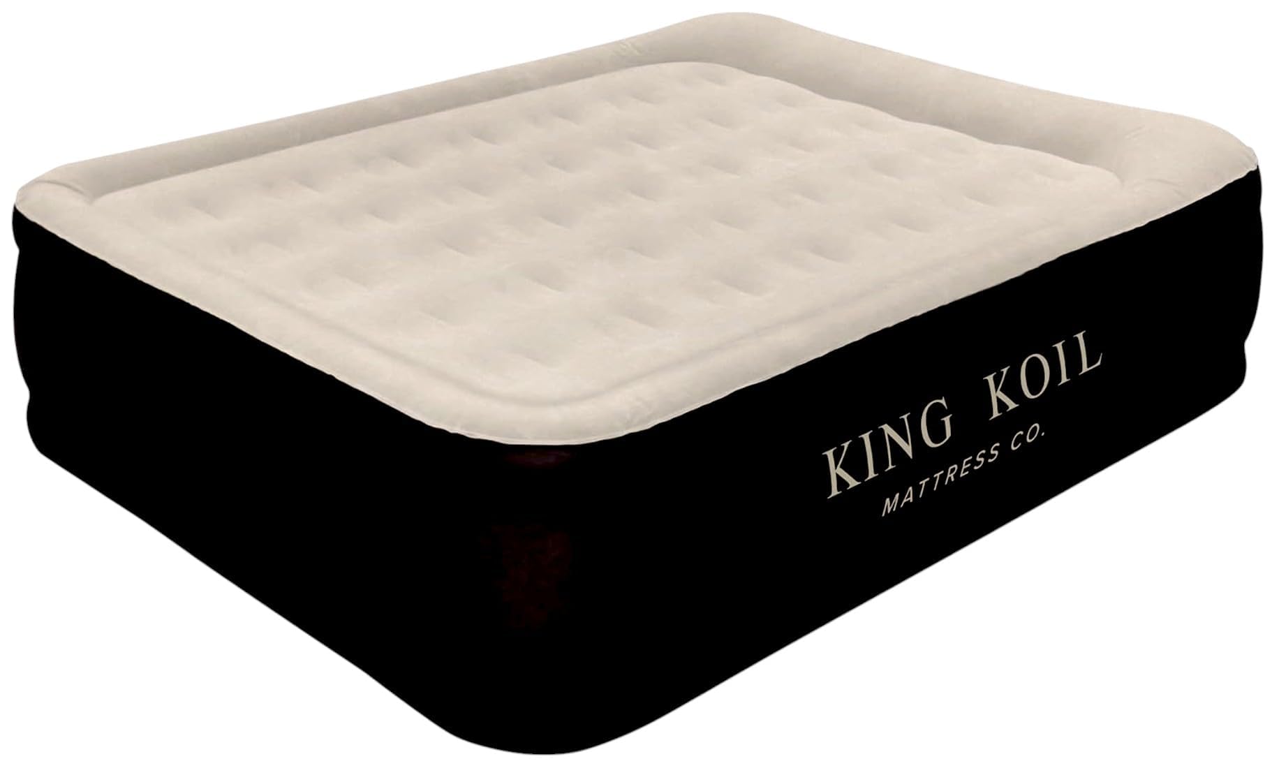 King Koil Luxury Air Mattress Queen with Built in Pump, Integrated Premium Pillow Inflatable Airbed for Guests, Camping & Home (Manufacturer Warranty)