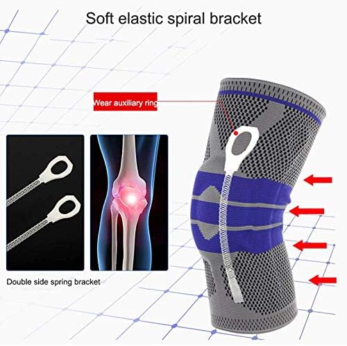 SIGNATRON Knee Support, Unisex Knee Compression Sleeve Brace with Patella Gel Pads & Side Stablizer for Joint Pain Relief, Sports Injury Recovery, Arthritis