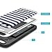 DesignSkin Slider iPhone 6s / 6 Case with Sliding Card Slot Extreme Heavy Duty Bumper Protection with Card Holder 3-Layer Wallet Case Cover for iPhone 6s (2015) / iPhone 6 (2014) - Blue Stripe