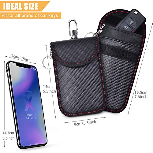 MOCOLI Auto Key Signaal Blocker, Grote Faraday Box voor Autosleutels+2 Pack Faraday Pouch, Fob Opbergdoos Keyless Auto's… - Afbeelding 7