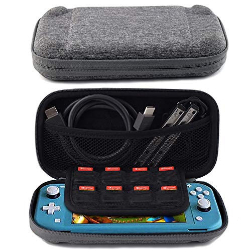 Carrying Case Compatible with Nintendo Switch Lite, Portable Hard Shell Travel Case Pouch Protective Waterproof Cover with 8 Game Cartridges for Nintendo Switch Console & Accessories