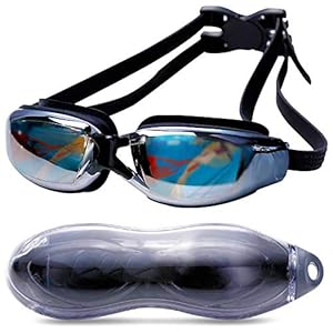 Swim Goggles, Anti Fog Googles, Wide View Swim Goggles, UV Protection Swim Goggles [Men & Women] for Adult or Kids…