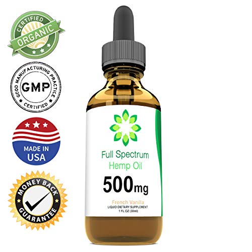 Hemp Oil for Pain Relief - May Help with Anxiety, Chronic Pain, Sleep, Mood, Skin and Hair - Herbal Drops - Rich in Omega 3,6,9 Fatty Acids - Natural Anti Inflammatory - 500mg (French Vanilla) Hemp Oil for Pain Relief - May Help with Anxiety, Chronic Pain, Sleep, Mood, Skin and Hair - Herbal Drops - Rich in Omega 3,6,9 Fatty Acids - Natural Anti Inflammatory - 500mg (French Vanilla)