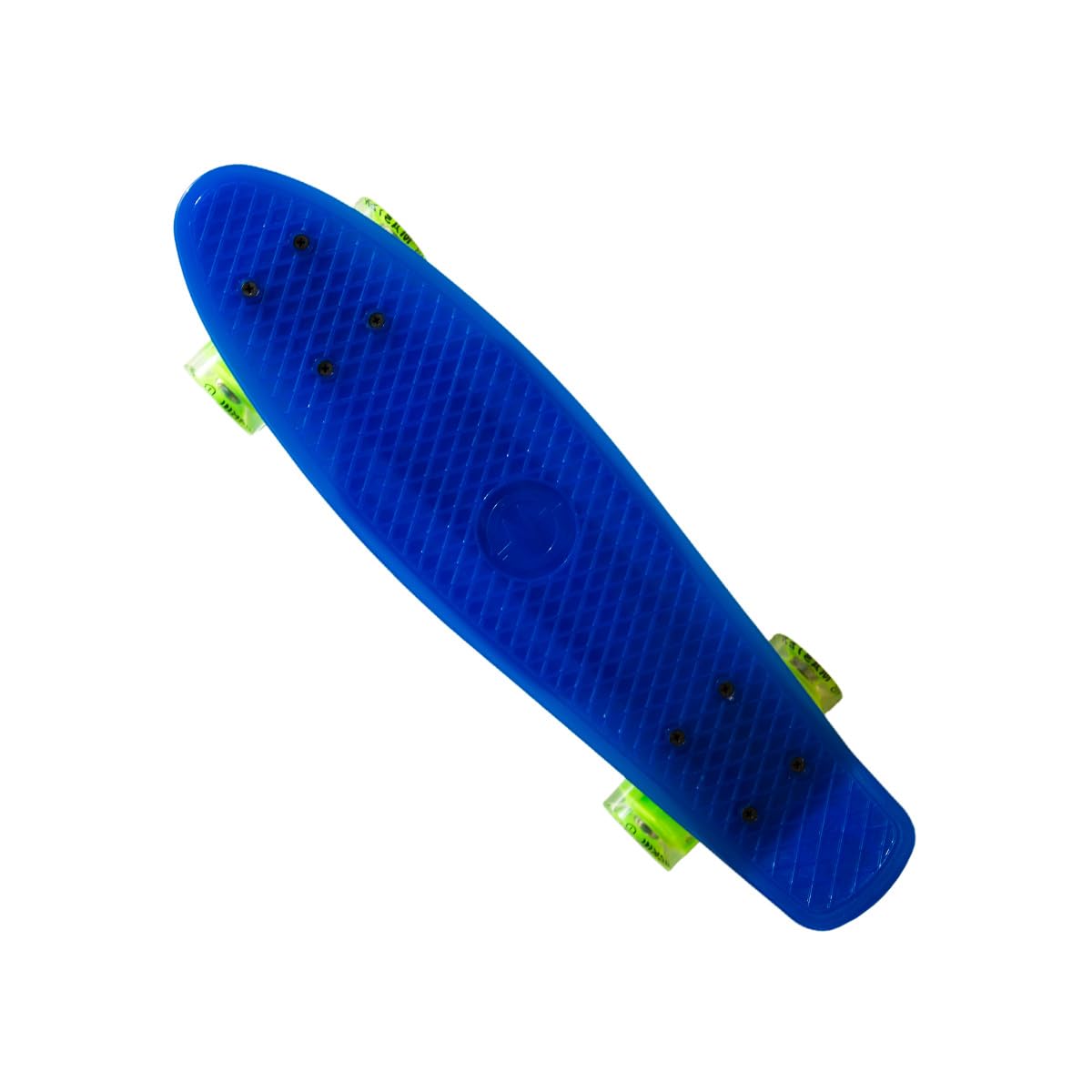 Master Plastic Picture with Illuminated Wheels Mini Cruiser Skateboard, Unisex, MAS-B097-blue, blue, One Size
