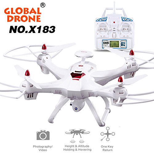 Global Drone with HD Camera 6-axes X183 With 2MP WiFi FPV GPS Quadcopter (white)