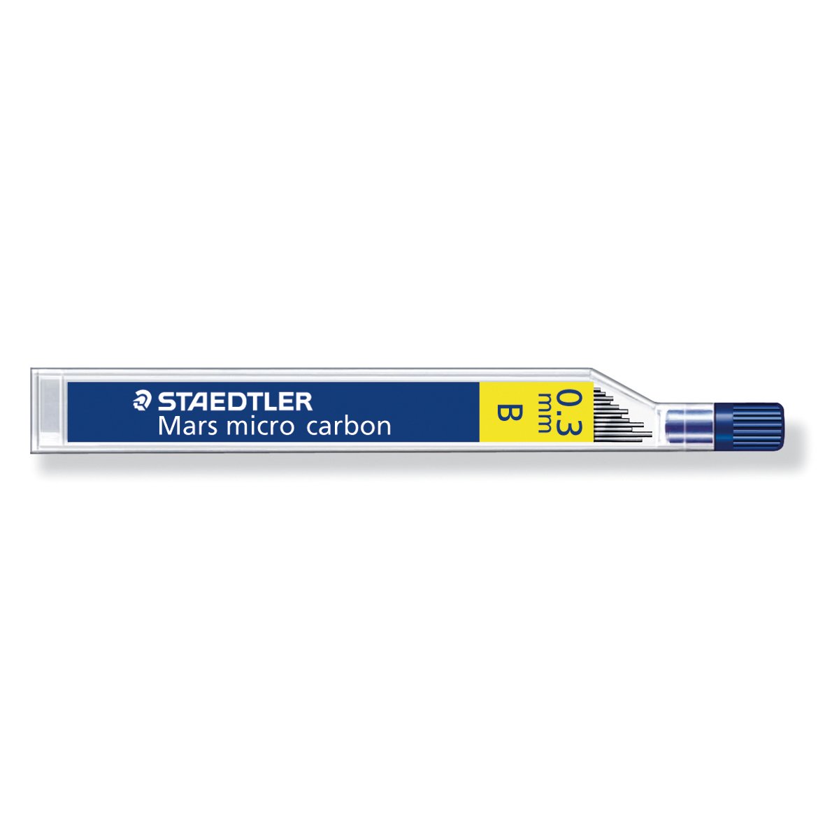 Staedtler Micro Mars Carbon Mechanical Pencil Leads, 0.3 mm, B, 60 mm x 12 (1 pack) (250 03 B)
