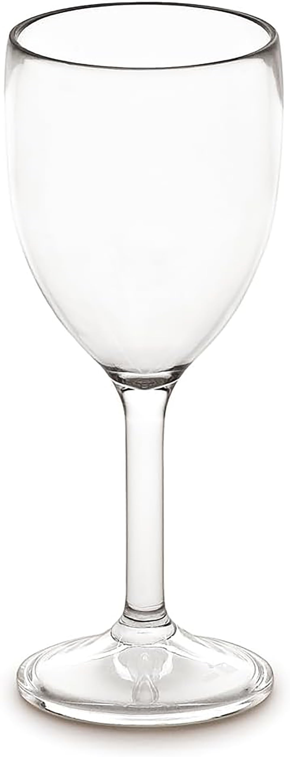 SECO 265ml Reusable Polycarbonate Wine Glass, Pack of 6, Easy to Hold, Virtually Unbreakable, Perfect for Events, Camping, Outdoor Dining - Transparent