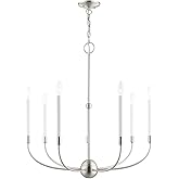 Livex Lighting 46067-91 7 Light Brushed Nickel Chandelier