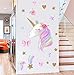 Easma Unicorn Wall Decals Bedroom Wall Decor Girls Wall Decals Unicorn Peel and Stick Removable Wall Decals Watercolour -15.8X15.8in