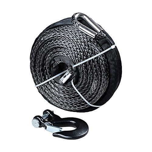 95ft x 3/8" GRAY Recovery Truch Boat KFI Ramsey Synthetic Winch Rope