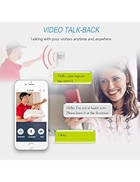 Timbre inalámbrico inteligente EwiseeLive, timbre de vídeo wifi, cámara de seguridad HD 720P con conversación y vídeo bidireccional, detección de movimiento PIR, visión nocturna para iOS, Android, Google y Smart Home