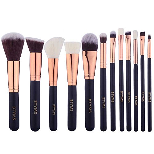 12 Pieces Makeup Brushes Set Foundation Blending Blush Concealer Eye Face Lip Brushes for Powder Liquid Cream Complete Makeup Brushes Kit Synthetic Bristles 12 Pieces Makeup Brushes Set Foundation Blending Blush Concealer Eye Face Lip Brushes for Powder Liquid Cream Complete Makeup Brushes Kit Synthetic Bristles