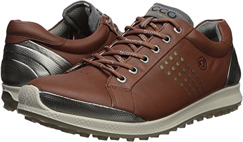 Ecco men s biom hybrid 2 hydromax golf shoe, mahogany/o…