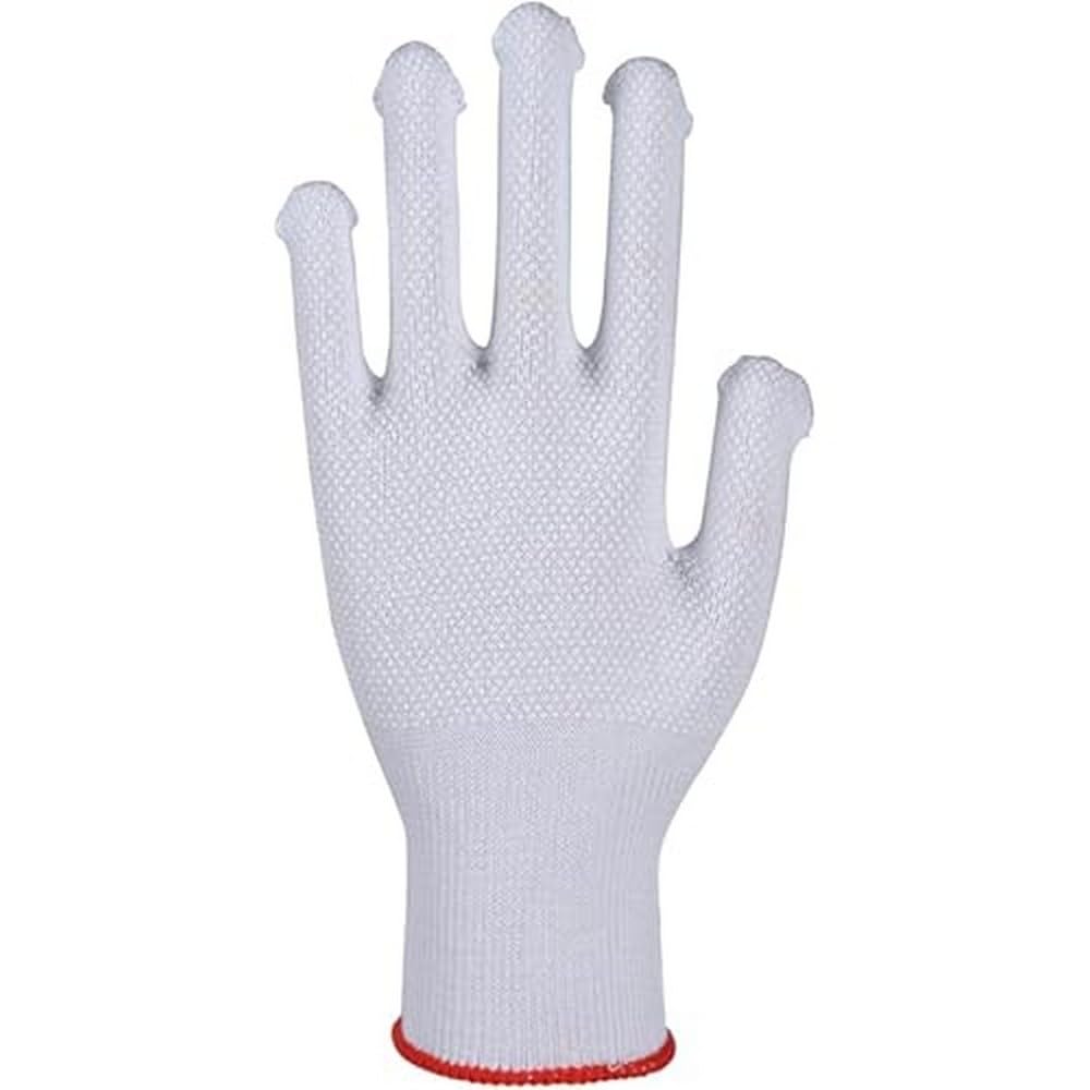ABENA Cotton Work Gloves | Pack of 12 Pairs | Size 7 | Latex-Free | Elasticated Gloves with Gripping Dots | Soft, Comfortable, and Durable | Ideal for Warehouse Work, Mounting and Packing