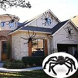 Erholi Halloween Solid Decorations Simulation Plush Spider Decorative Props Photobooth Props(75 x 75cm/29.5 x 29.5inch)