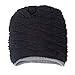 Spikerking Men's Soft Lined Thick Knit Skull Cap Warm Winter Slouchy Beanies Hat (One size, Black 1)